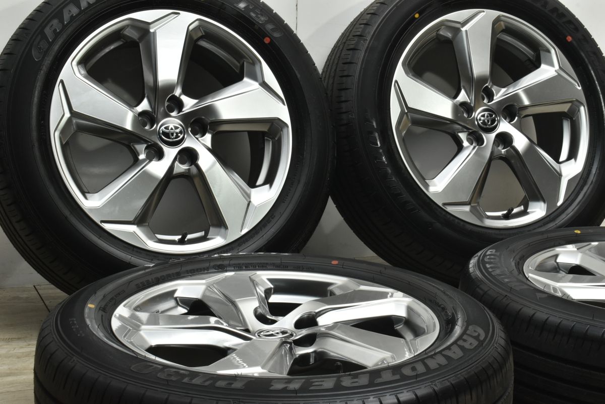 新車外し品 トヨタ RAV 4 18 in 7 J 35 PCD 114 3 ダンロップ グラントレック PT 30 225 60 R ハリアー ヴァンガード 流用