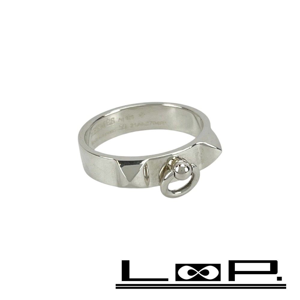 エルメス 新同 コリエドシアン PM リング 指輪 シルバー SV 925 59 箱 497070 12