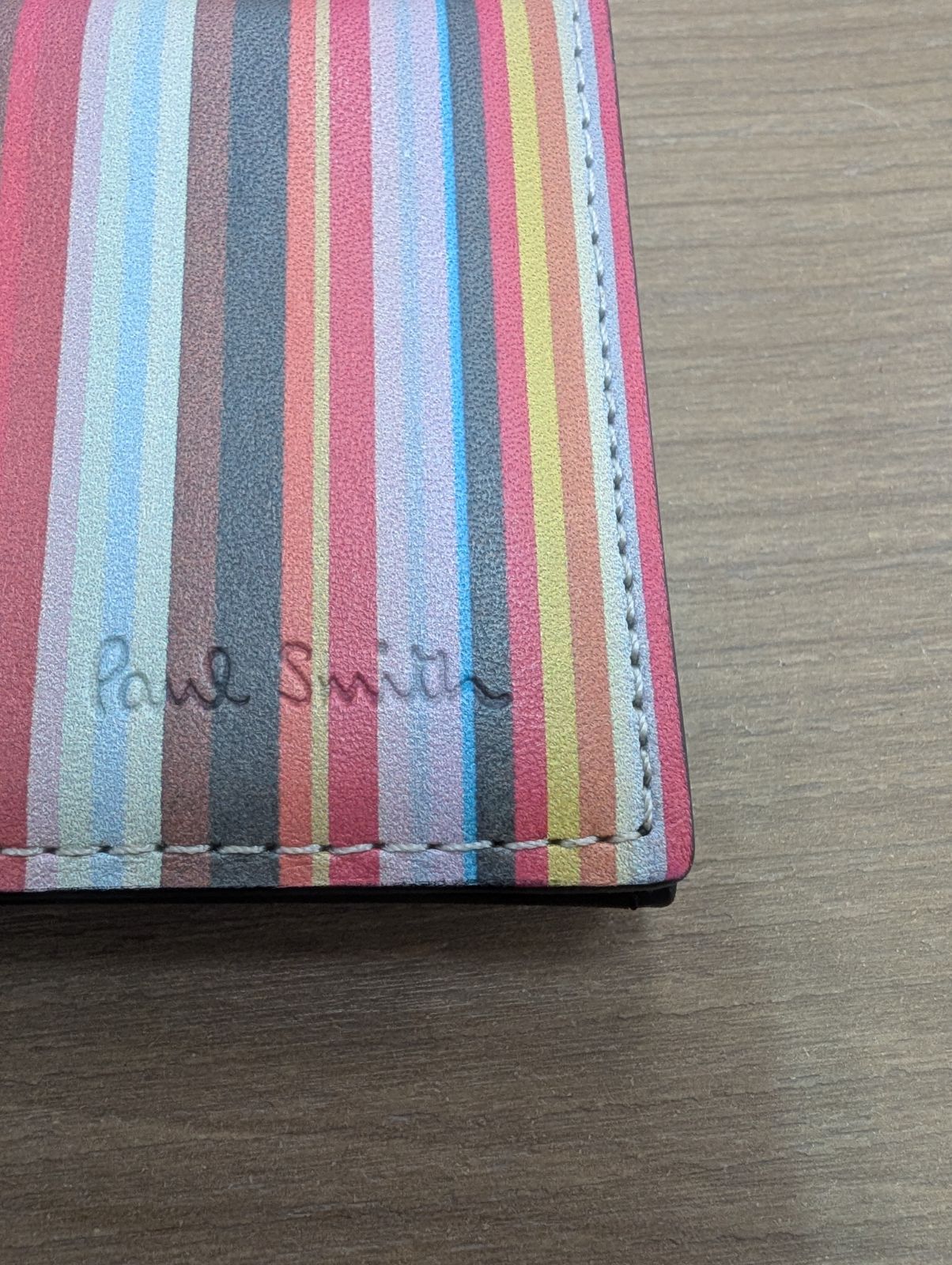 ポールスミス 折り財布 マルチストライプ レザー ブラック - メルカリ