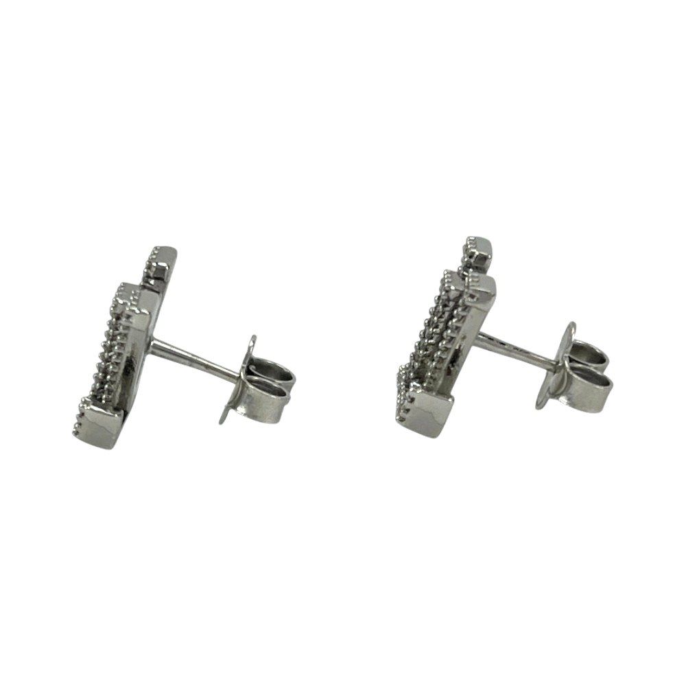 ルイヴィトン ドレイユ アイコニック ストラス ピアス ラインストーン SS シルバー M 00606 497032 12