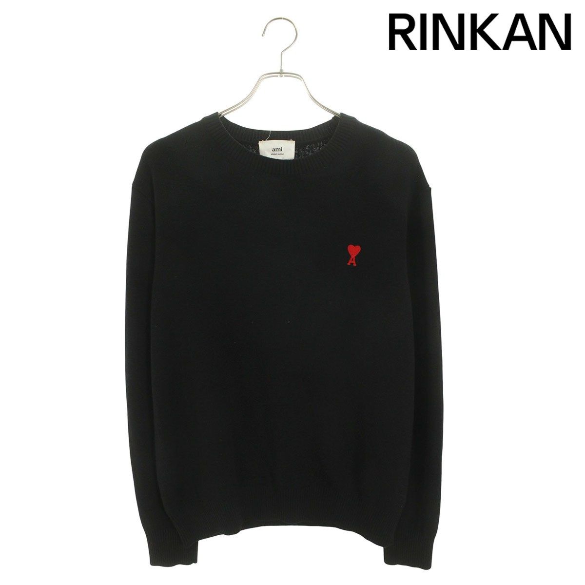 アミアレクサンドルマテュッシ BFHK001.001 ハートAロゴ刺繍ニット
