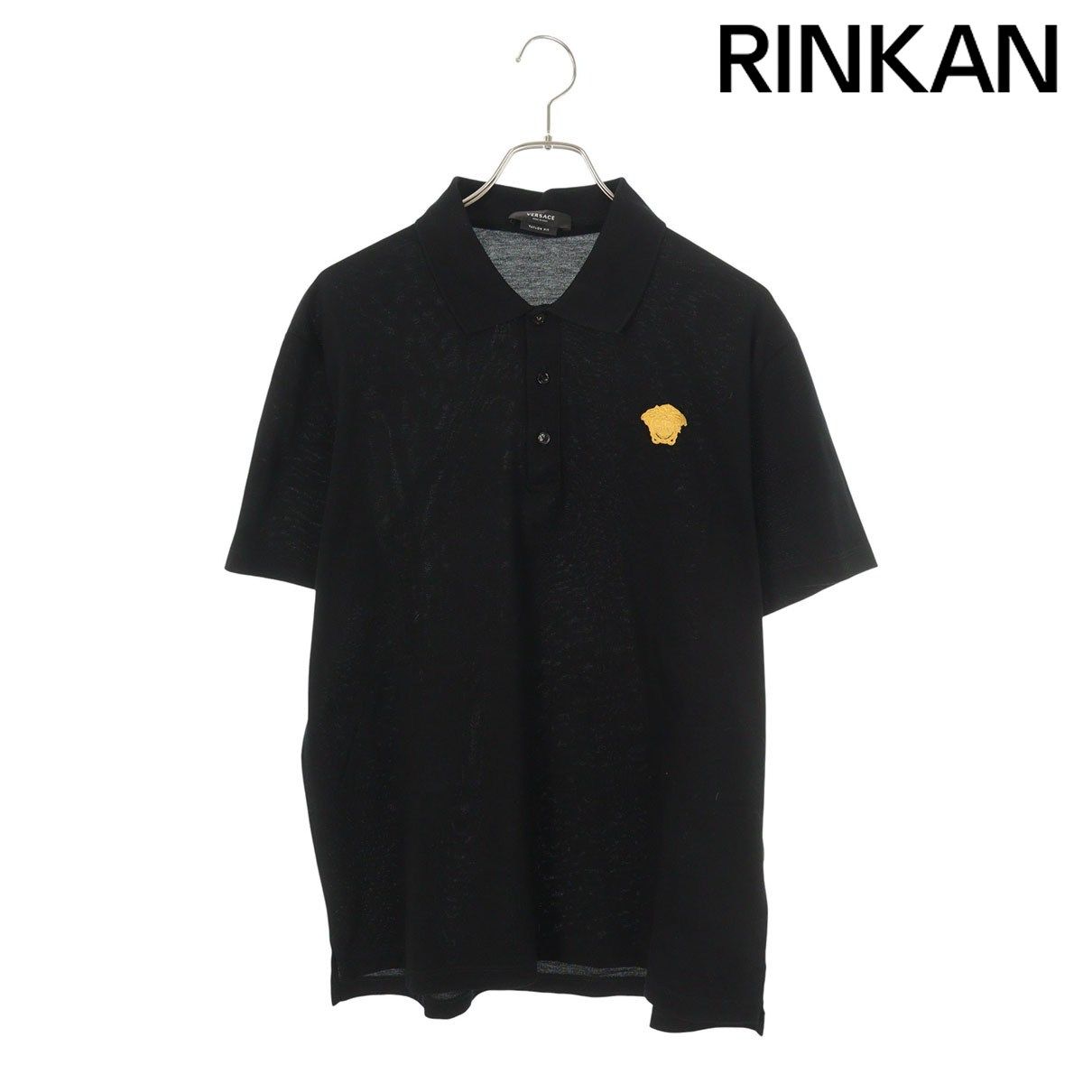 ヴェルサーチェ A 87427 メデューサ刺繍半袖ポロシャツ メンズ XL