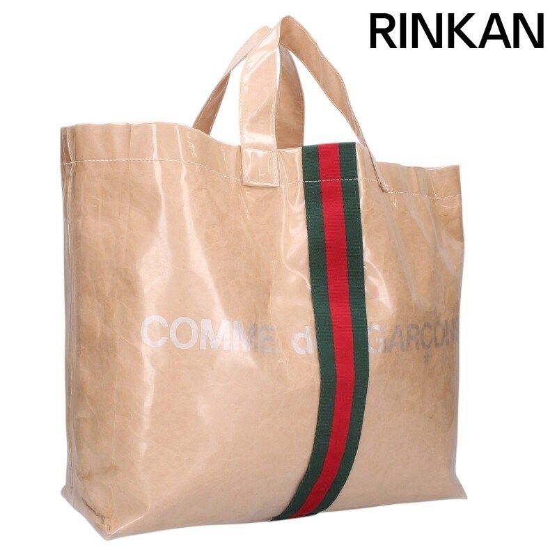 コムデギャルソン グッチ GUCCI OB K 201 ホリデー シェリーラインビニールPVCトートバッグ メンズ
