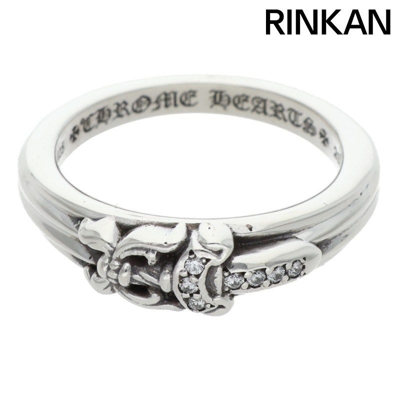 クロムハーツ BABY CLSC P D ベイビークラシックダガー PAVEダイヤ シルバーリング メンズ 11 5号