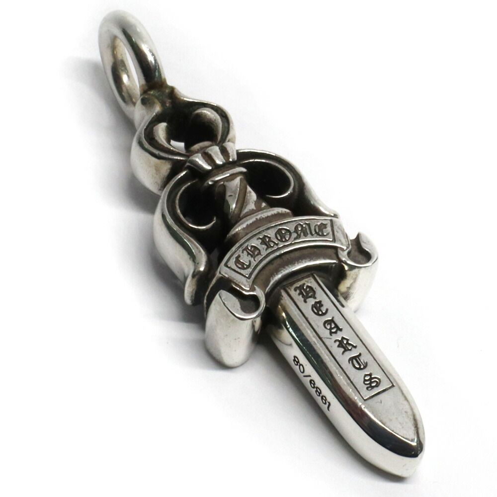  名古屋 クロムハーツ ダブルダガーペンダント SV 925 トップ メンズジュエリー レシート付 男 ネックレス ペンダント アクセサリー