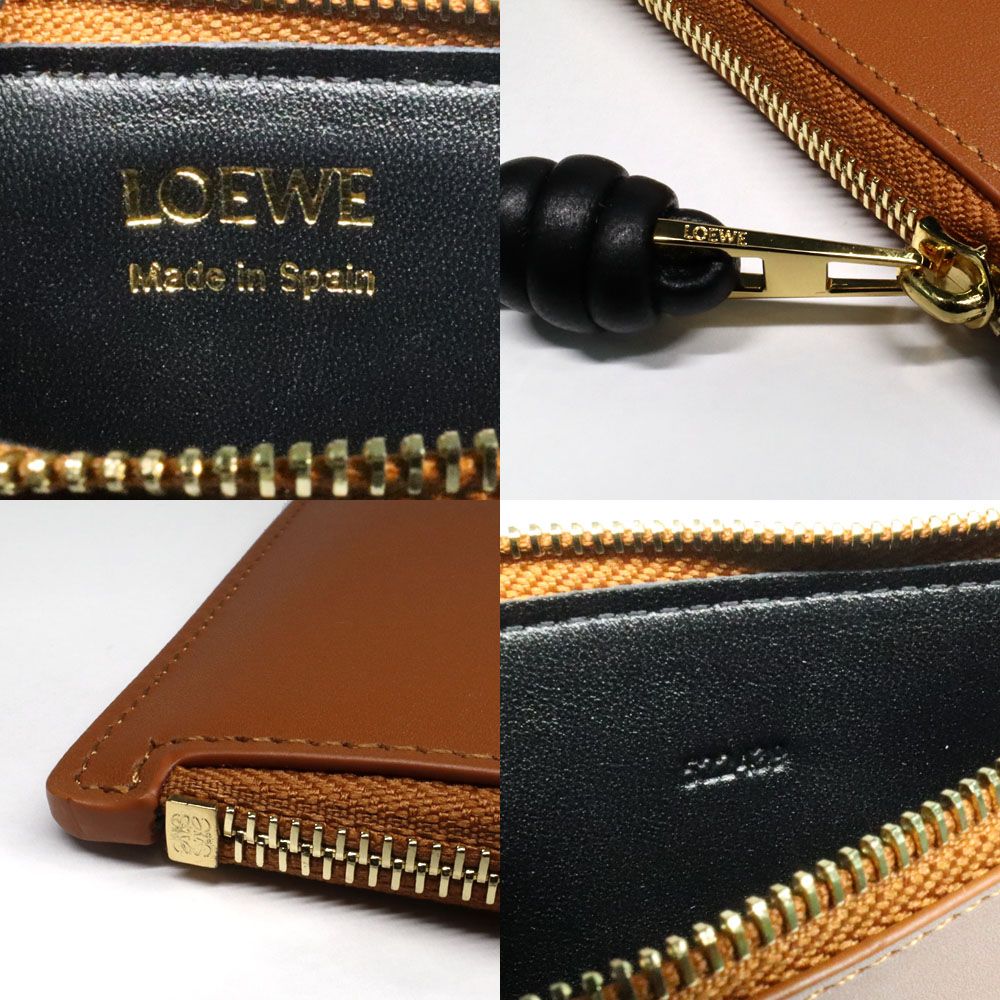 名古屋】ロエベ ノットコインカードホルダー CEM1Z40X01 ブラウン