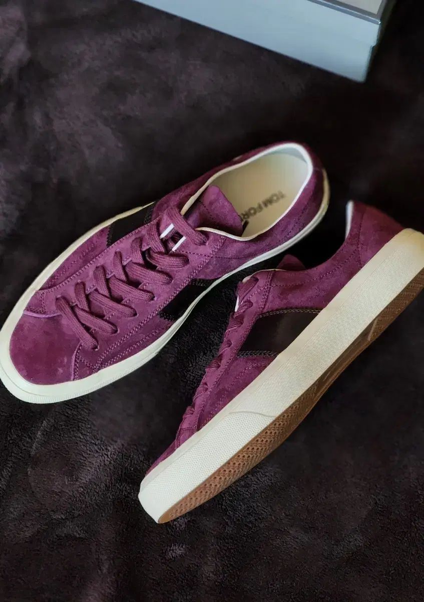 トムフォード スウェード ケンブリッジ パープル 靴 285