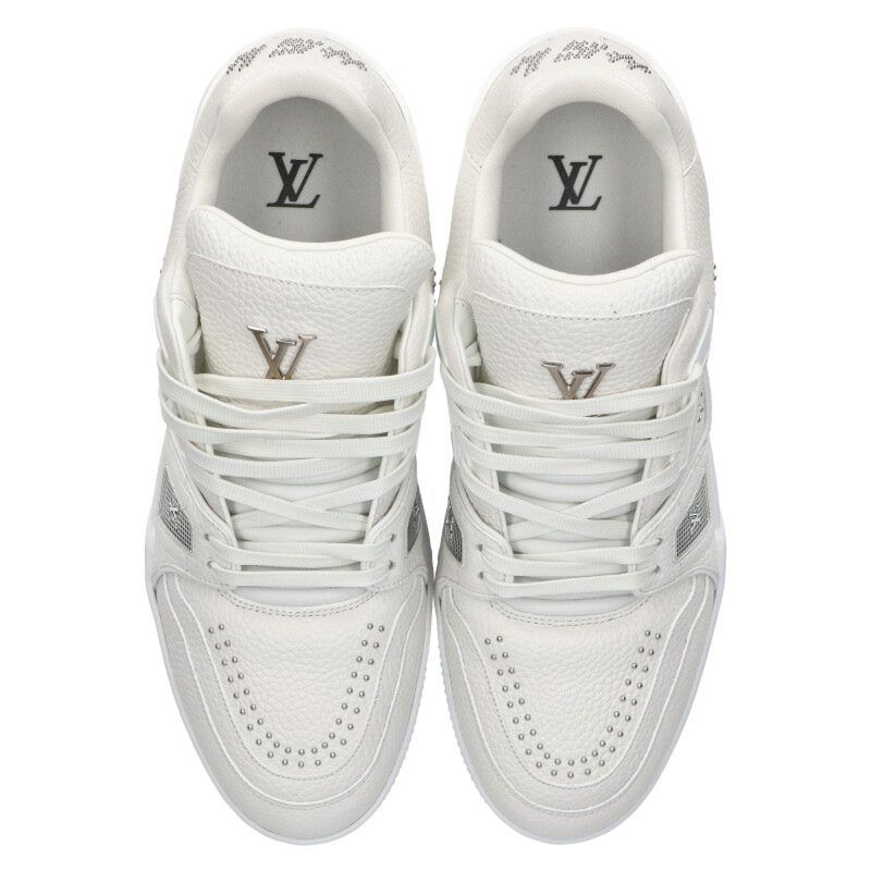  ルイヴィトン LVトレーナー ライン メタル装飾レザーローカットスニーカー メンズ 8 スニーカー 靴
