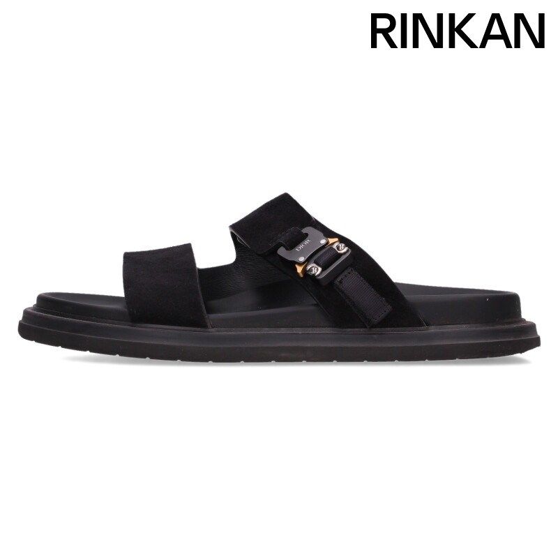 ディオール Aqua バックルスエードレザーストラップフラットサンダル メンズ 43