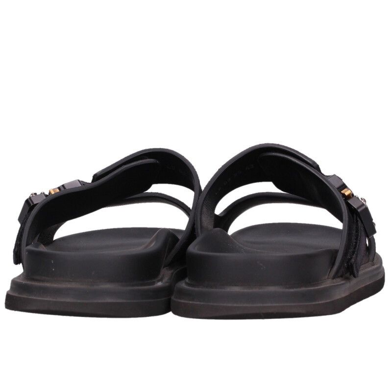 バックルスエードレザーストラップフラットサンダル