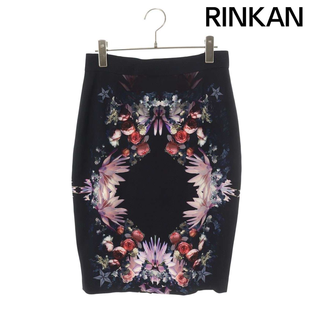 ジバンシィ 14 P 4012 380 フローラル柄スカート レディース 40