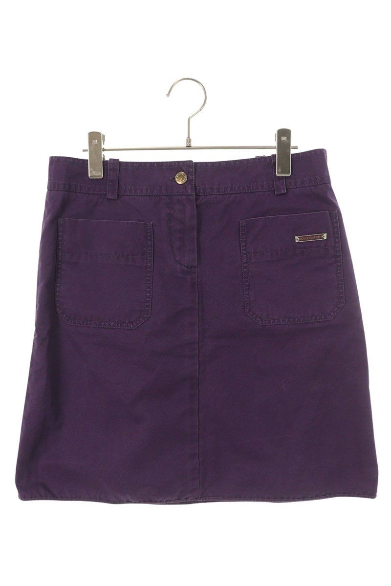 ルイヴィトン ロゴプレート付きスカート レディース 38