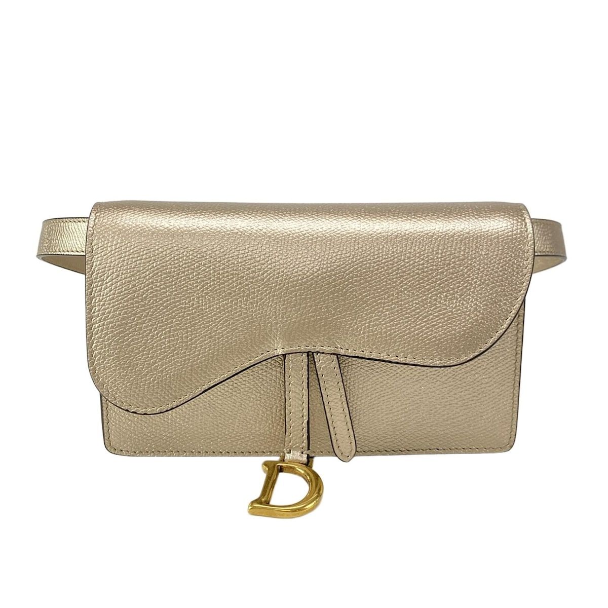 DIOR ChristianDior ディオール クリスチャンディオール ウエストポーチ サドルバッグ ゴールド