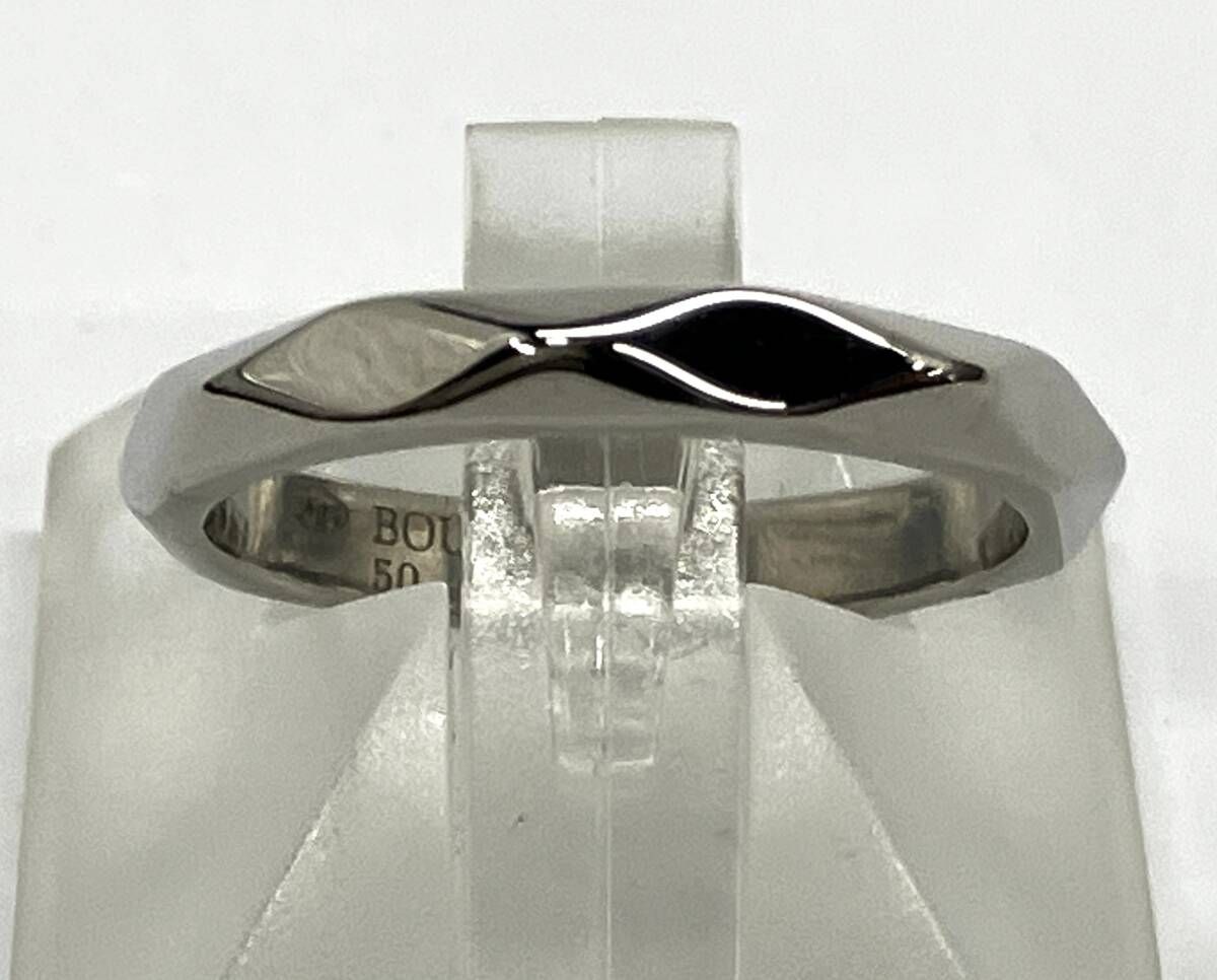 ブシュロン Pt 950プラチナ950 約10号 総重量4 5 g ひし形 ファセットリングミディアム 指輪 レディース