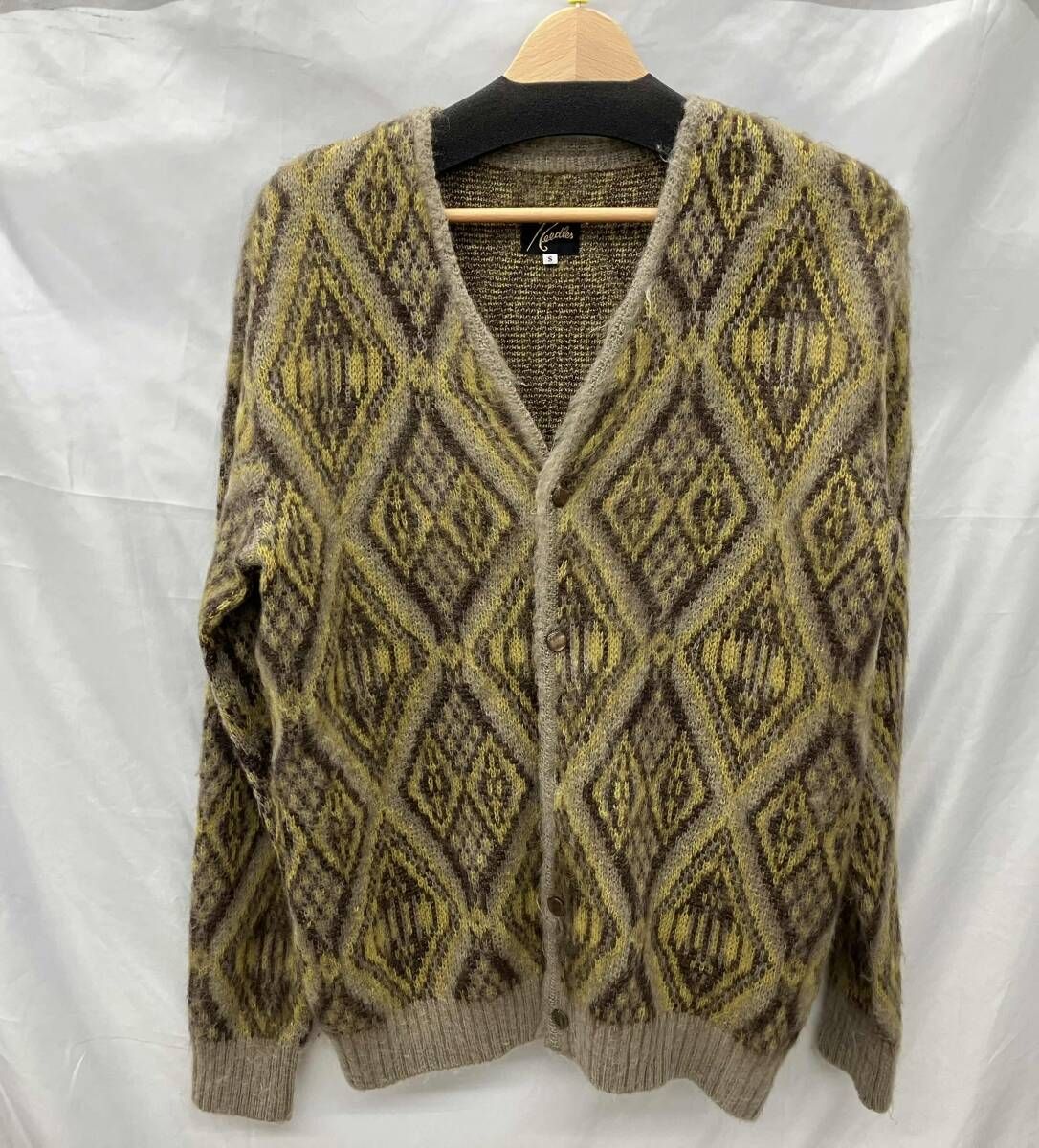 NEEDLES ニードルス/モヘアカーディガン JO255/ダイヤモンド柄/サイズS
