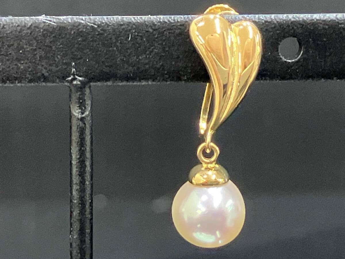 K 18 真珠 2.8 g ゴールド イエローゴールド 貴金属 貴石 宝飾品 耳飾り イヤリング