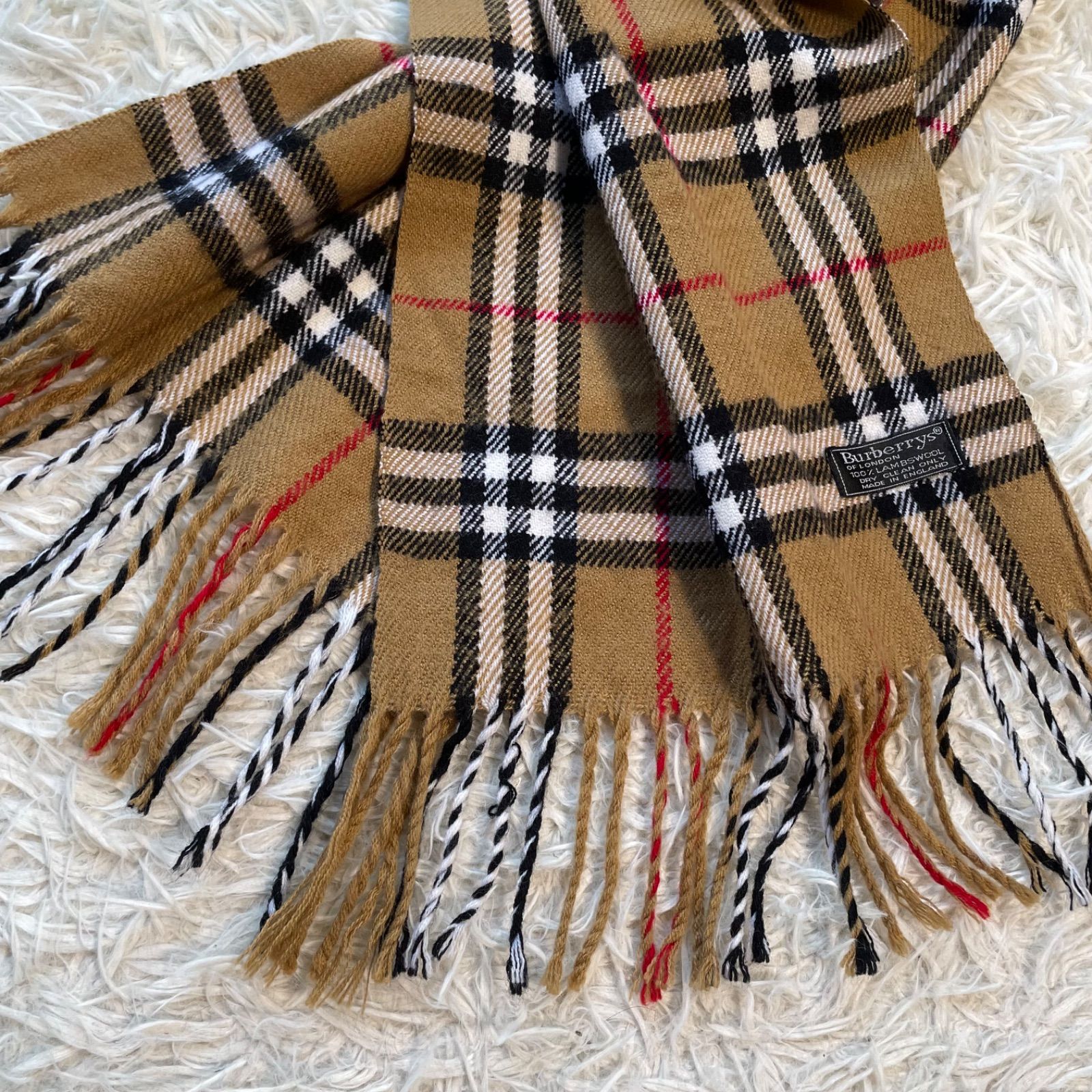 Burberry バーバリーズ ラムウール バーバリーチェック マフラー