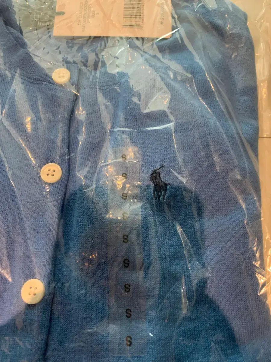 ポロ ラルフローレン ピマコットン ブルー カーディガン S