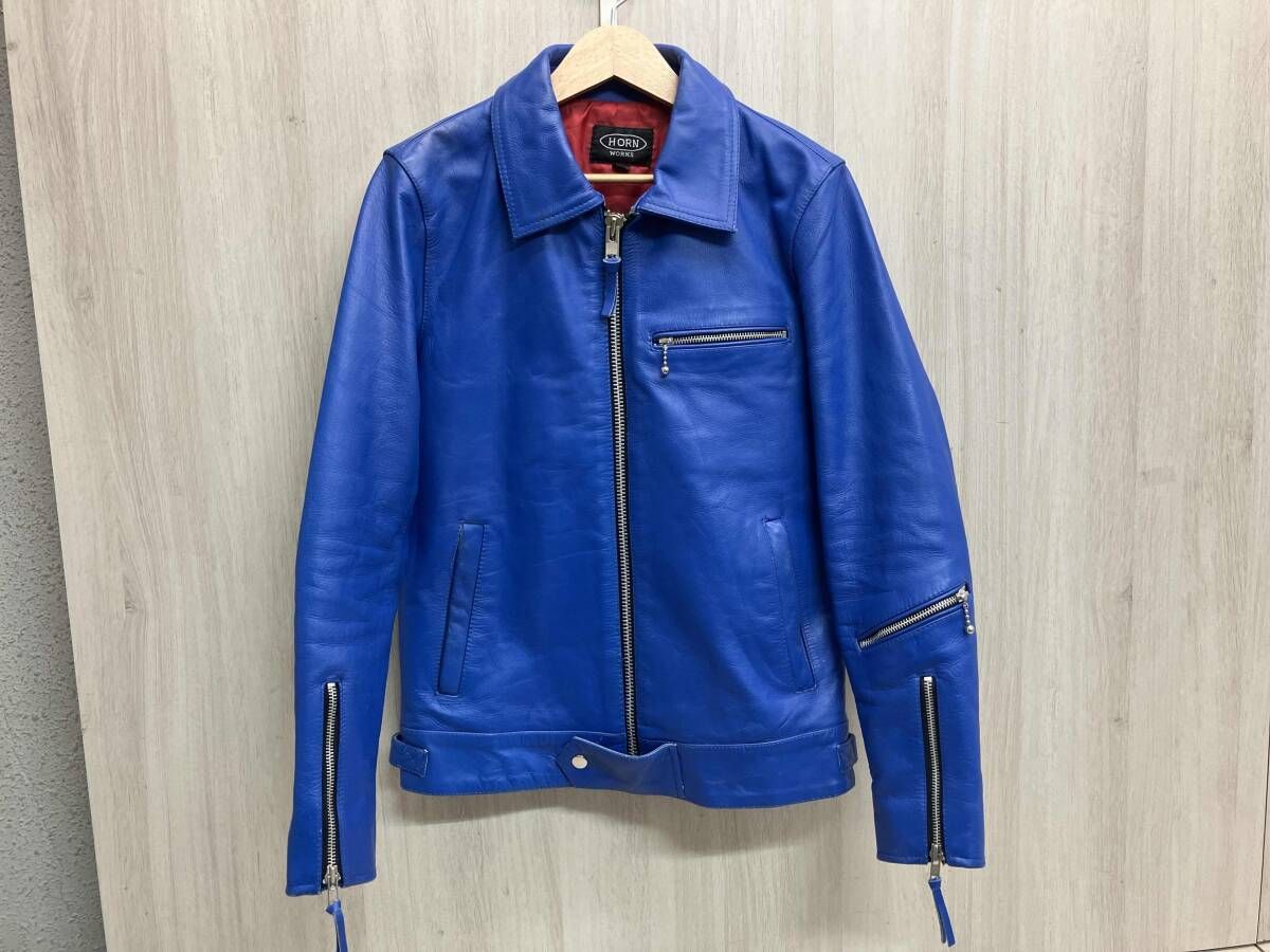 HORN WORKS ホーンワークス セール レザージャケット サイズM 牛革
