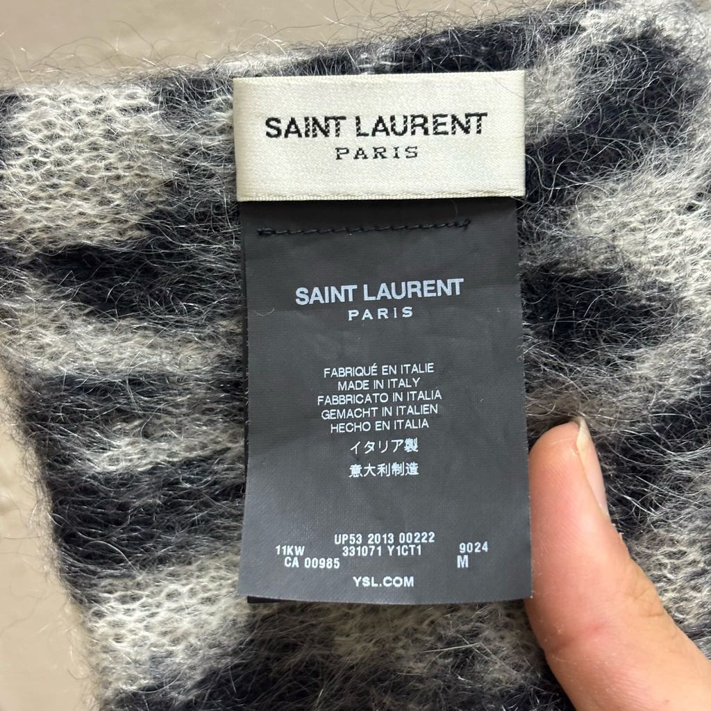 Saint Laurent サンローランパリ ベイビーキャット マフラー SAINT LAURENT - 国内正規 Saint Laurent サンローラン ベイビー