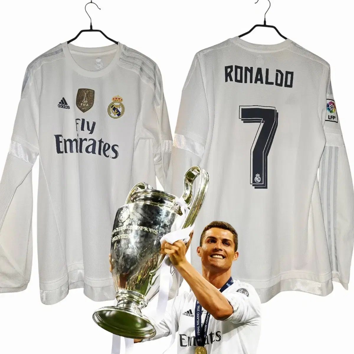 15/16 レアルマドリード 長袖 ロナウド (海外 M) - メルカリ