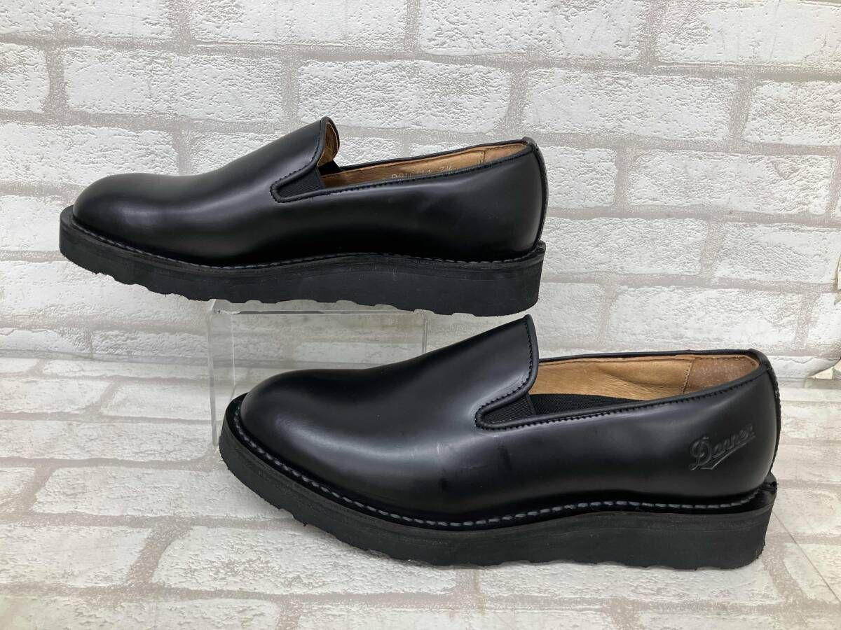 Danner D 910111 ダナー アーリントンスリップ メンズ 7 1 2 ブラック レザーシューズ スリッポン 革靴