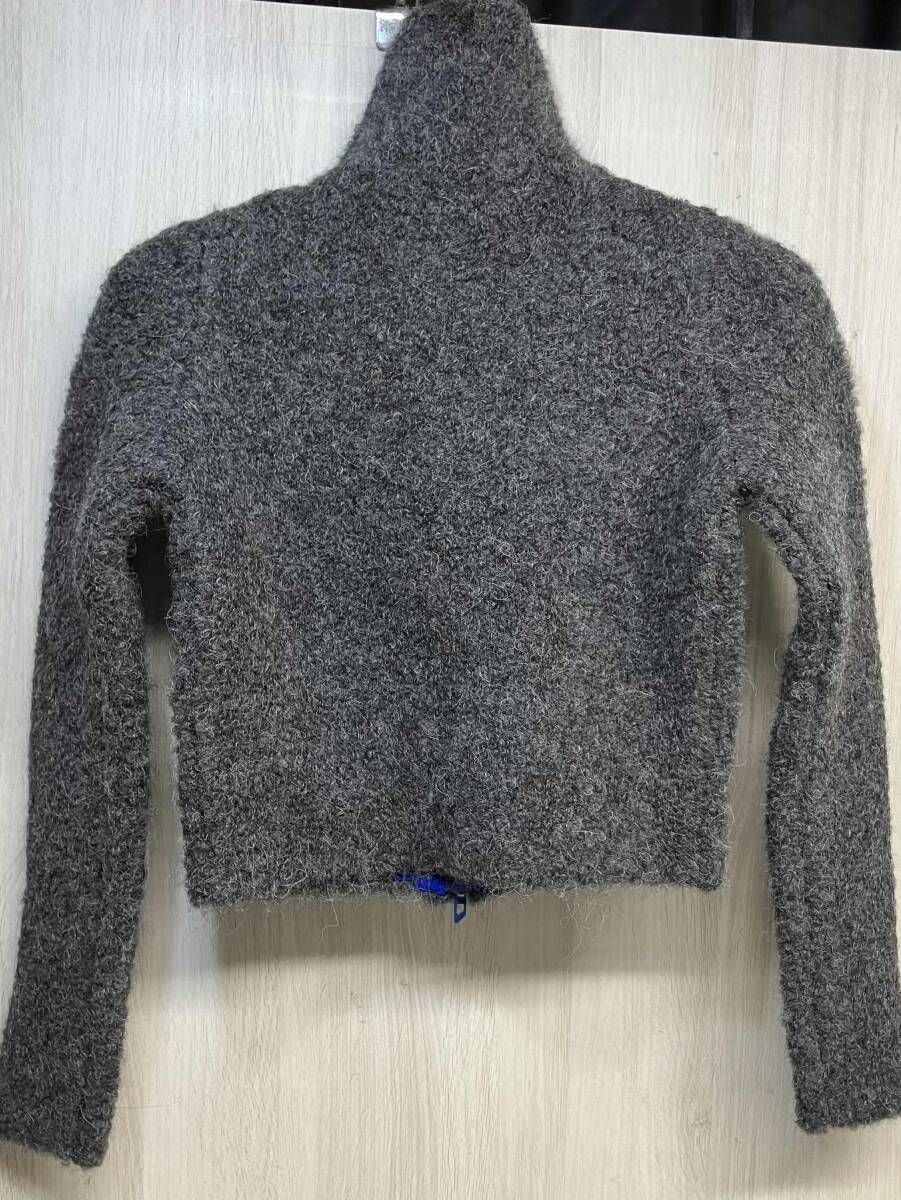 DIESEL イタリア製 OCECY M- A 21460 ニット ジップアップ カーディガン ディーゼル グレー レディース ハイネック セーター