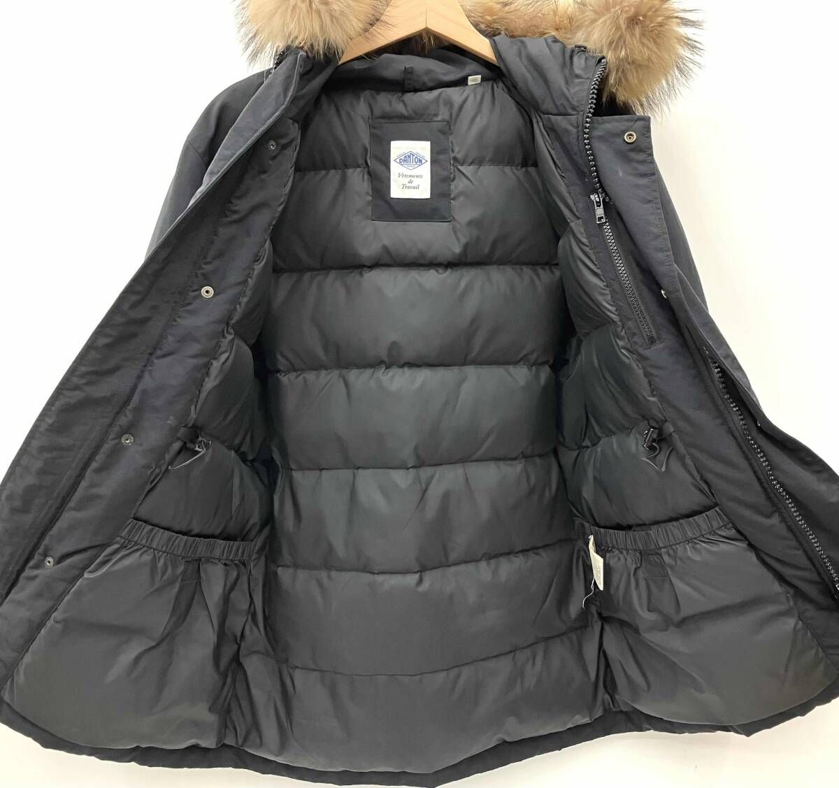DANTON ダントン ラクーンファーダウンジャケット 15A-FA-002 ブラック