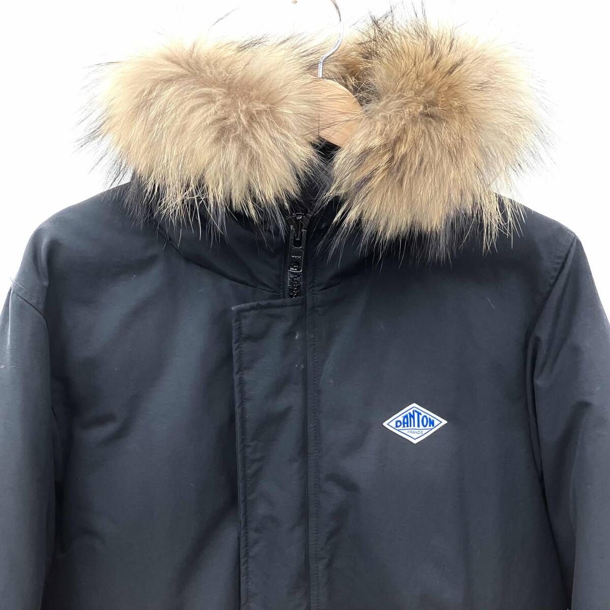 DANTON ダントン ラクーンファーダウンジャケット 15A-FA-002 ブラック