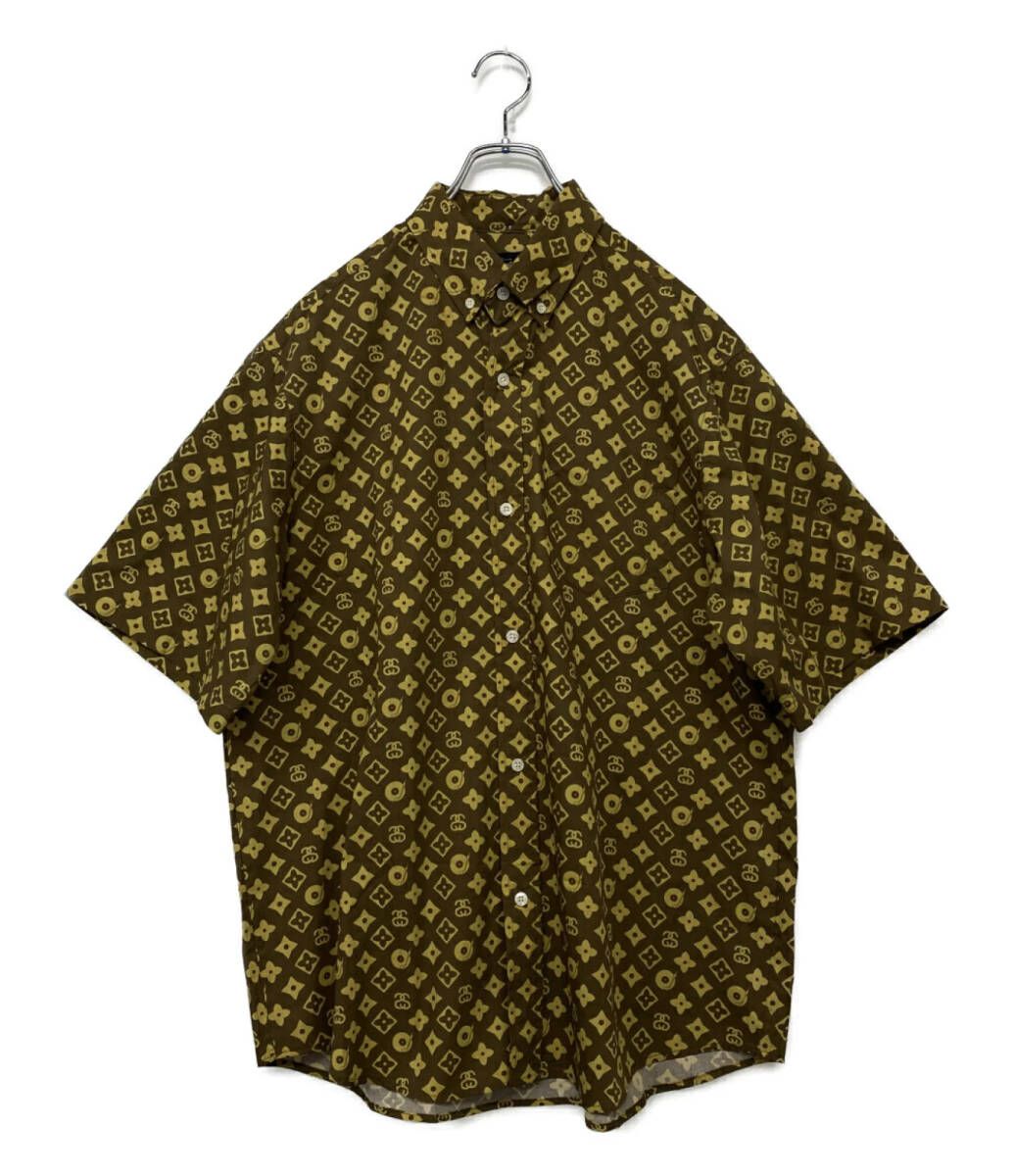 90 s STUSSY モノグラム半袖シャツ Mサイズ ステューシー