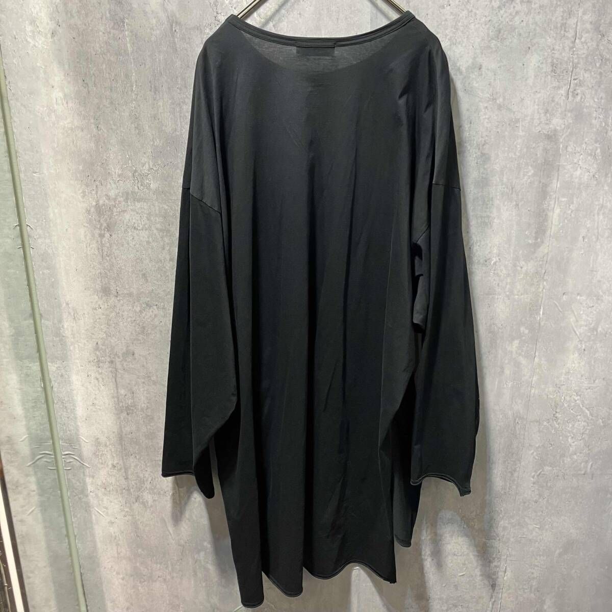 24 ss YOHJI POUR HOMME 長袖シャツ BIG LONG SLEEVE T サイズ3 ブラック HS-T 30-078 ヨウジヤマモトプールオム
