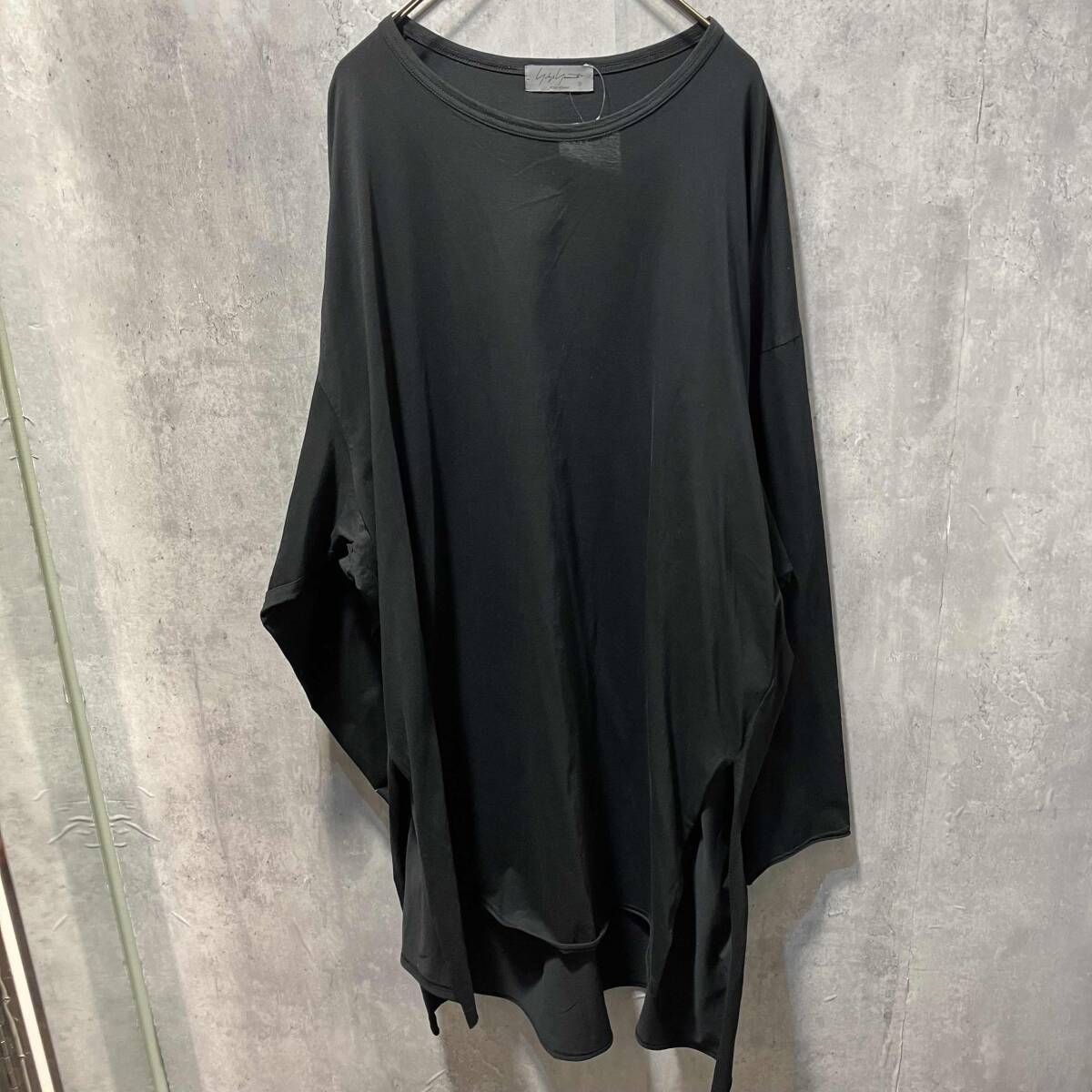 24 ss YOHJI POUR HOMME 長袖シャツ BIG LONG SLEEVE T サイズ3 ブラック HS 30 078 ヨウジヤマモトプールオム