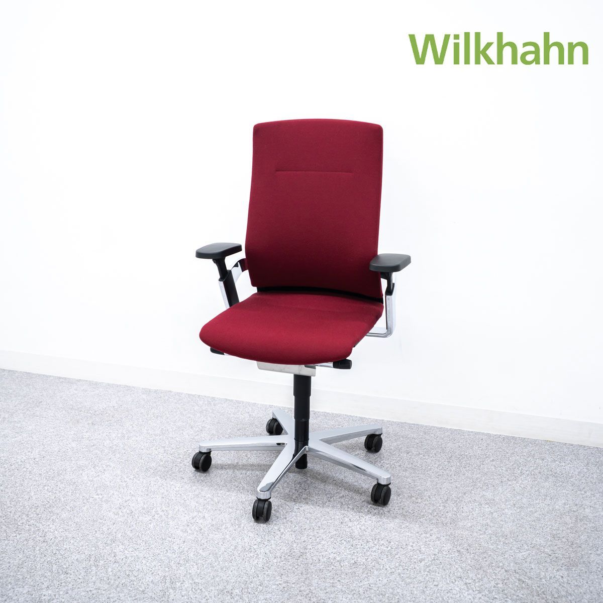 Wilkhahn ウィルクハーン ON オン オフィス キャスター アーム チェア ファブリック レッド 定価33万