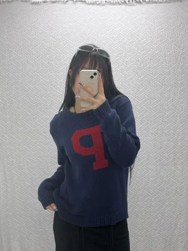 ポロ ラルフローレン BIGロゴ コットン ニット セーター 90 C 05959