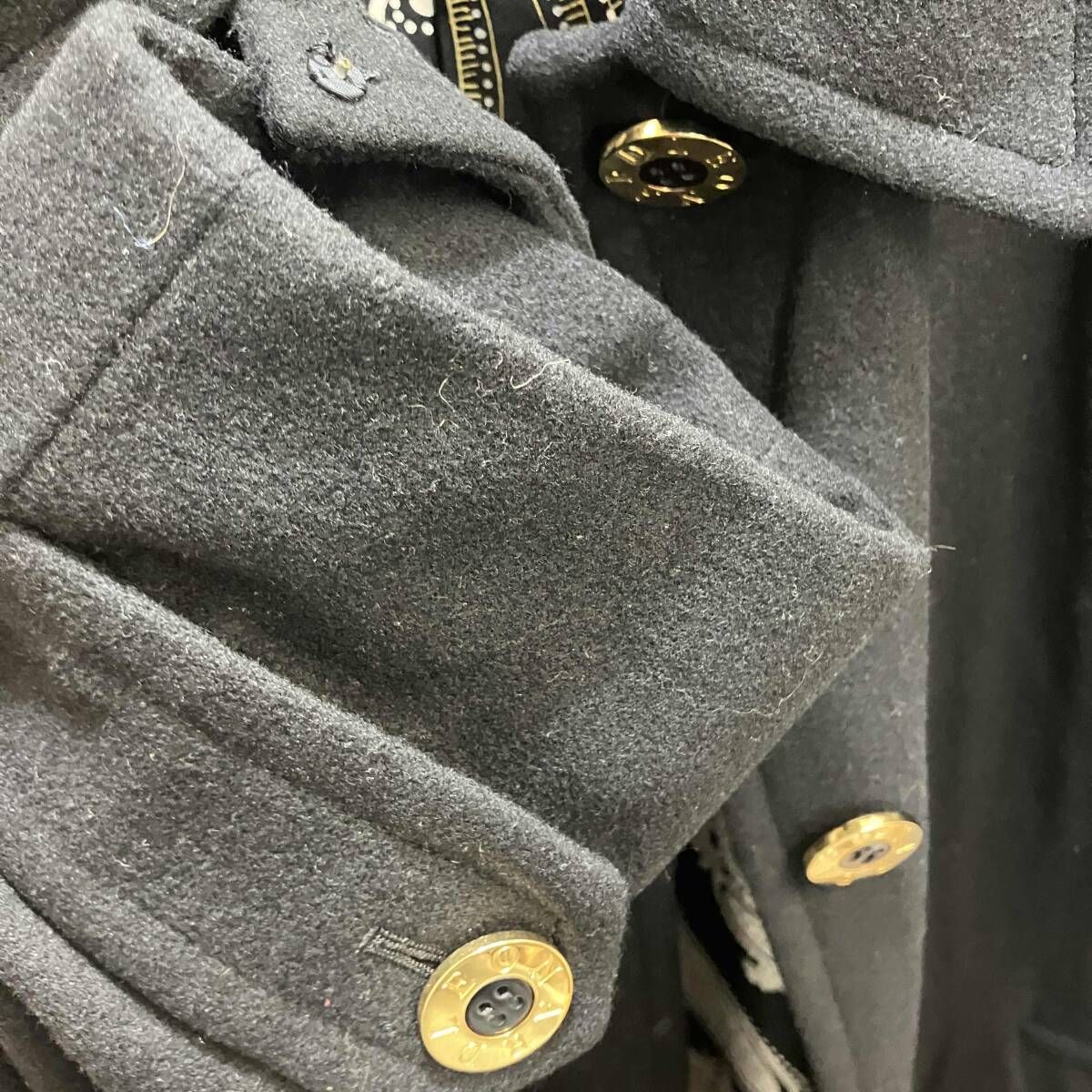 LEONARD FASHION / レオナール / ウールステンカラーコート / 金ボタン