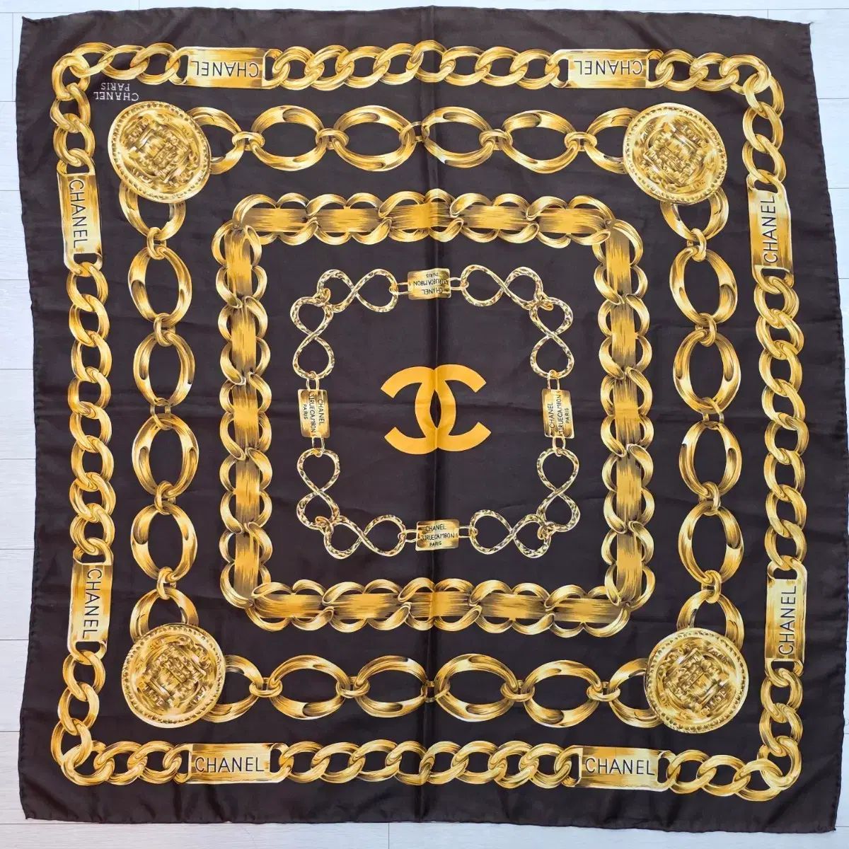 シャネル CHANEL CCロゴ チェーン ヴィンテージ スカーフ - メルカリ