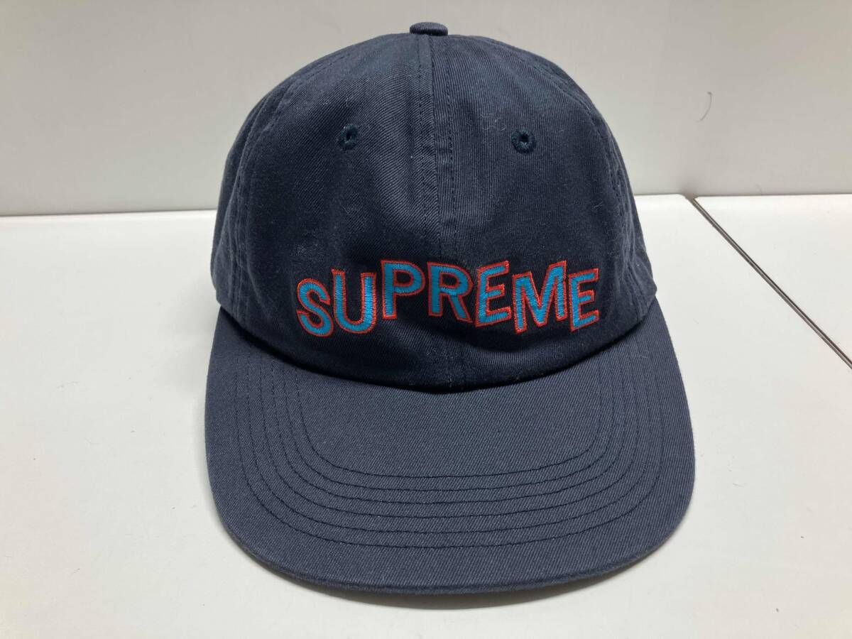 supreme シュプリーム キャップ ネイビー