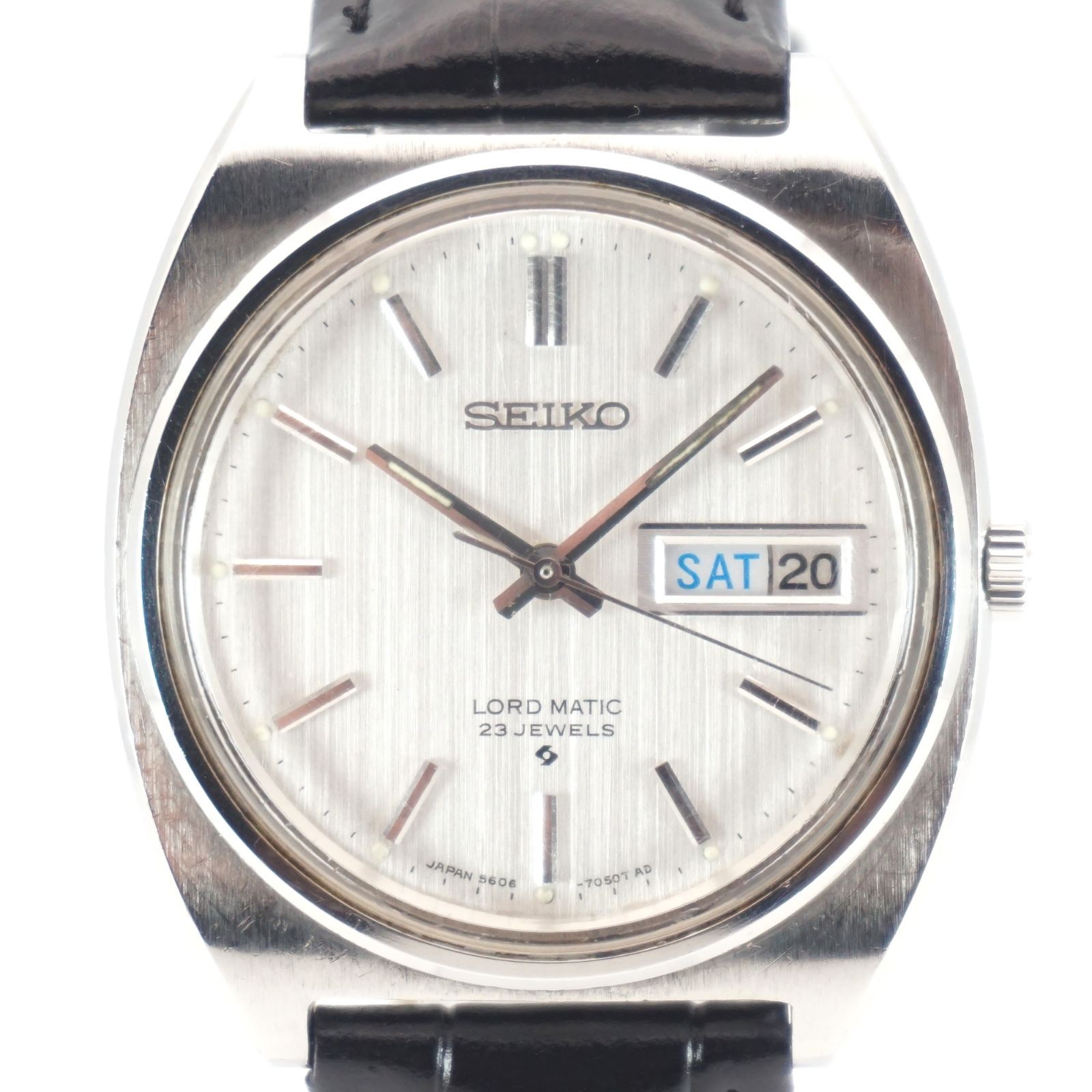 SEIKO セイコー Lord Matic ロードマティック 5606-7050 1968年製 自動巻き デイデイト 23石 シルバー文字盤 メンズ ヴィンテージ 時計 稼働品