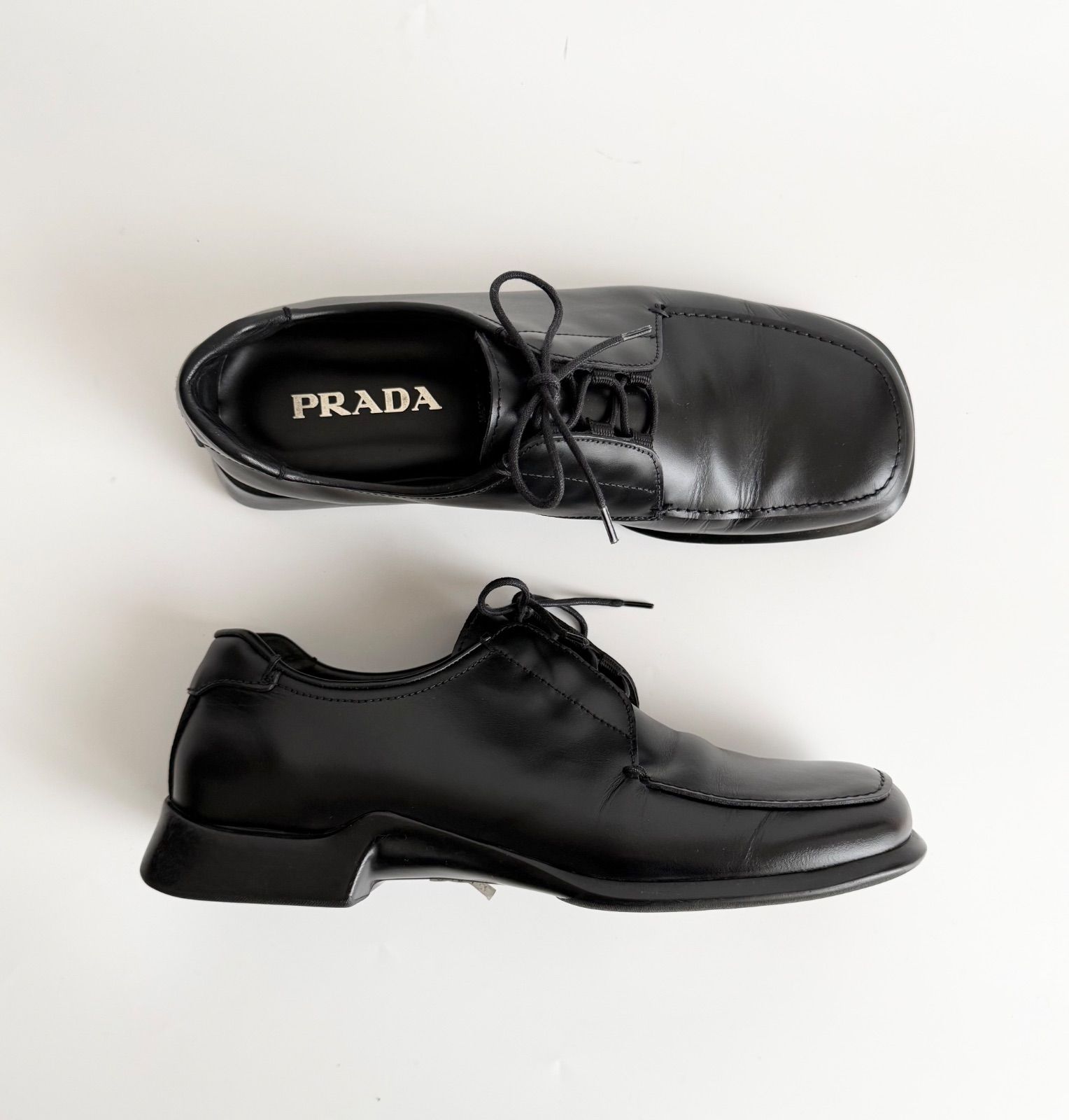 靴 Archive Prada leather shoes 90s FW1999 PRADA MEN LEATHER SHOES プラダ 1999年 メンズ 90s archive