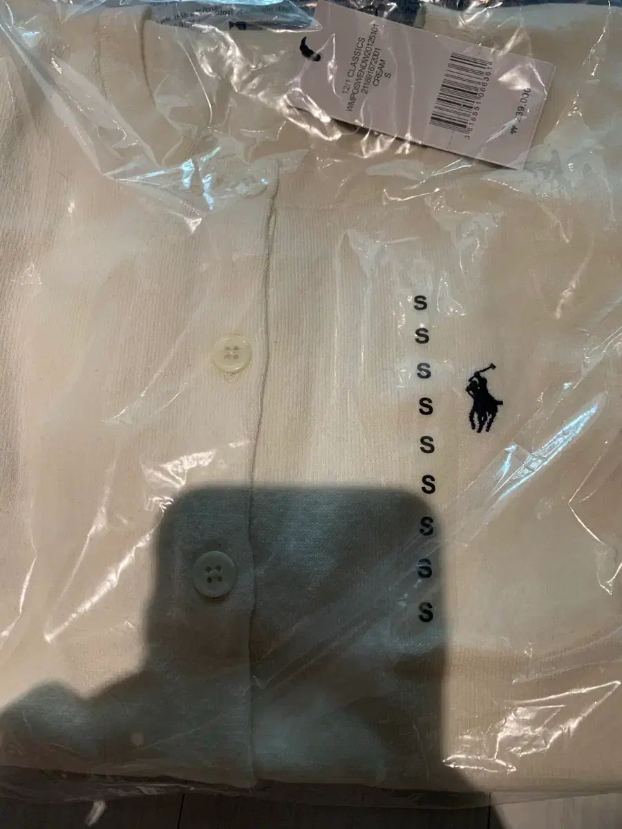 ポロラルフローレン アイボリー ピマコットン カーディガン S