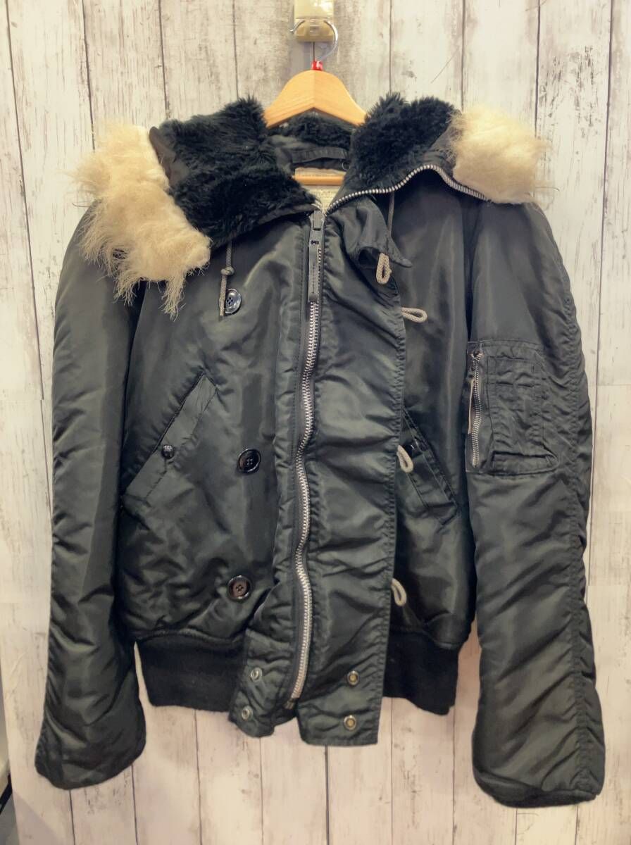 ALPHA ｱﾙﾌｧ ﾌﾞﾗｯｸ 状態考慮 色ヤケ IDEAL 80s 民間 N-2B アメリカ製