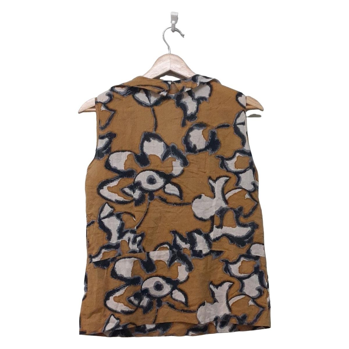 MARNI マルニ ノースリーブカットソー サイズ40 M レディース - ブラウン×アイボリー×マルチ