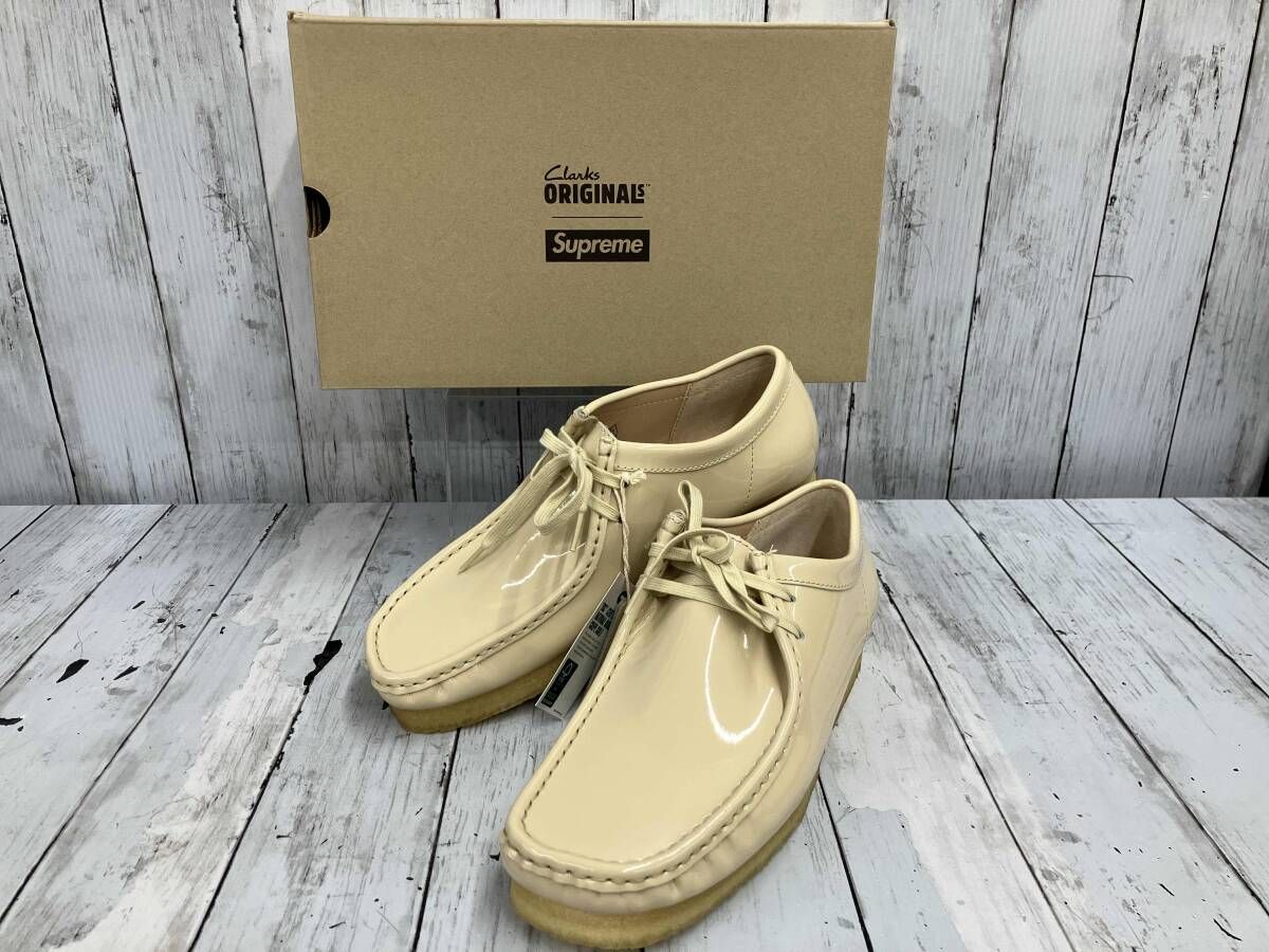 Supreme×Clarks シュプリーム×クラークス ワラビーブーツ Patent Leather Wallabee Beige SUP-CL-24 SS-BEI 29 cm ベージュ