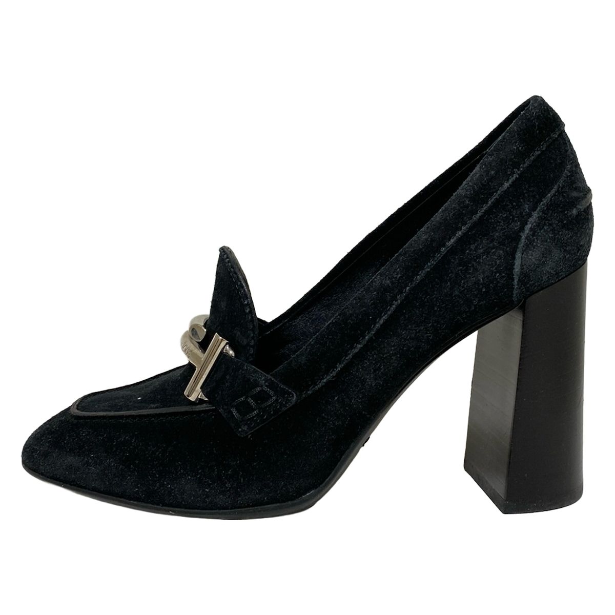 TOD S トッズ パンプス 36 レディース ダブルT 黒