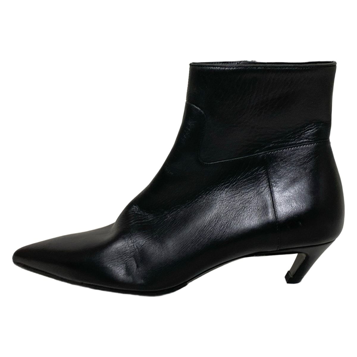 バレンシアガ ショートブーツ 36 レディース 477205 黒 アウトソール張替済 レザー