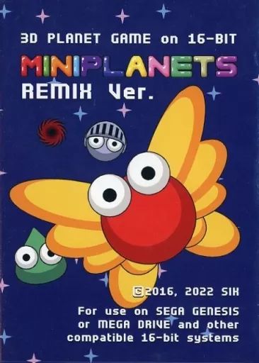 ジェネシスソフト 海外版メガドライブ MINIPLANETS REMIX Ver. MD MD互換機用 版本体動作可