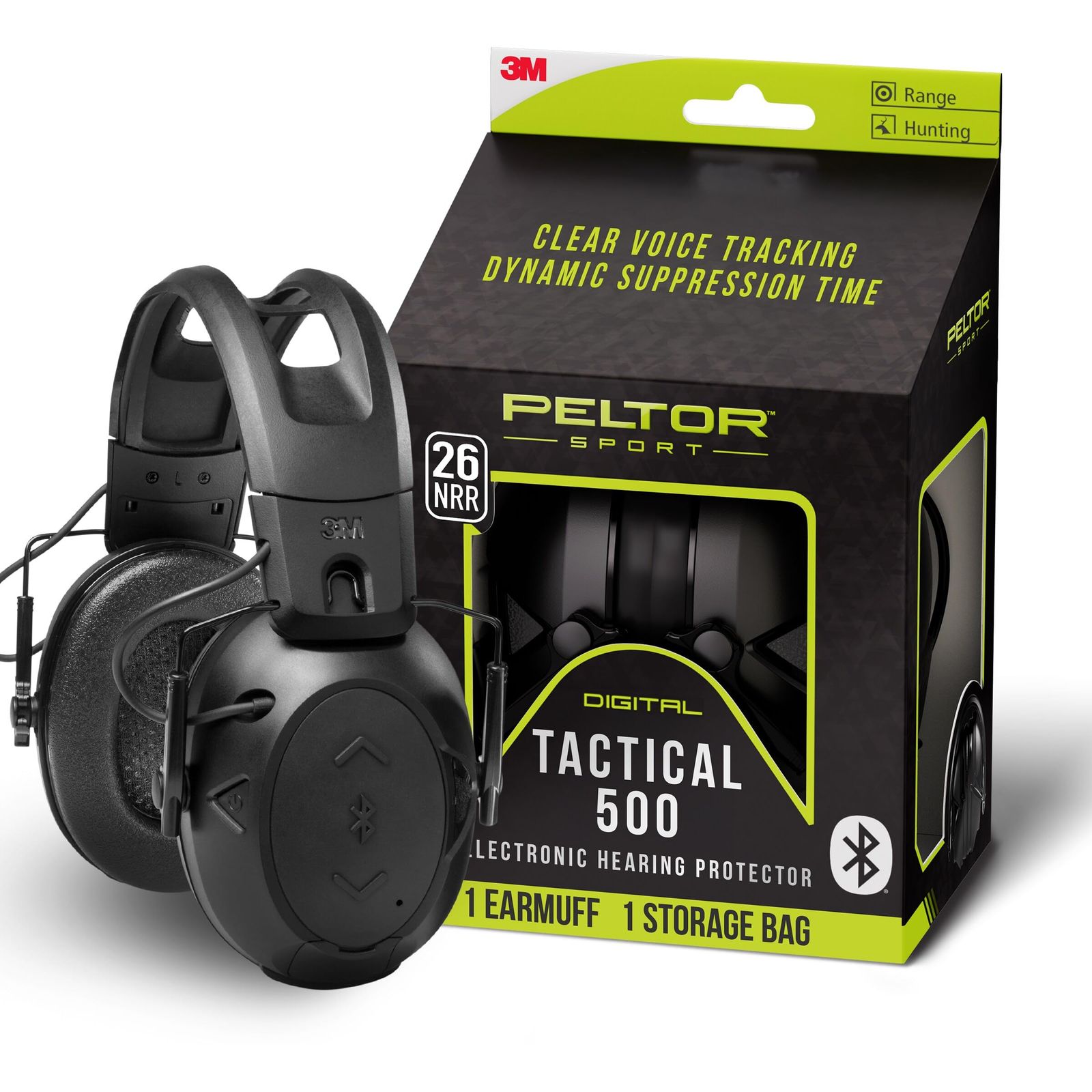 3M Peltor Sport Tactical 500電子式聴覚保護具、ワイヤレス