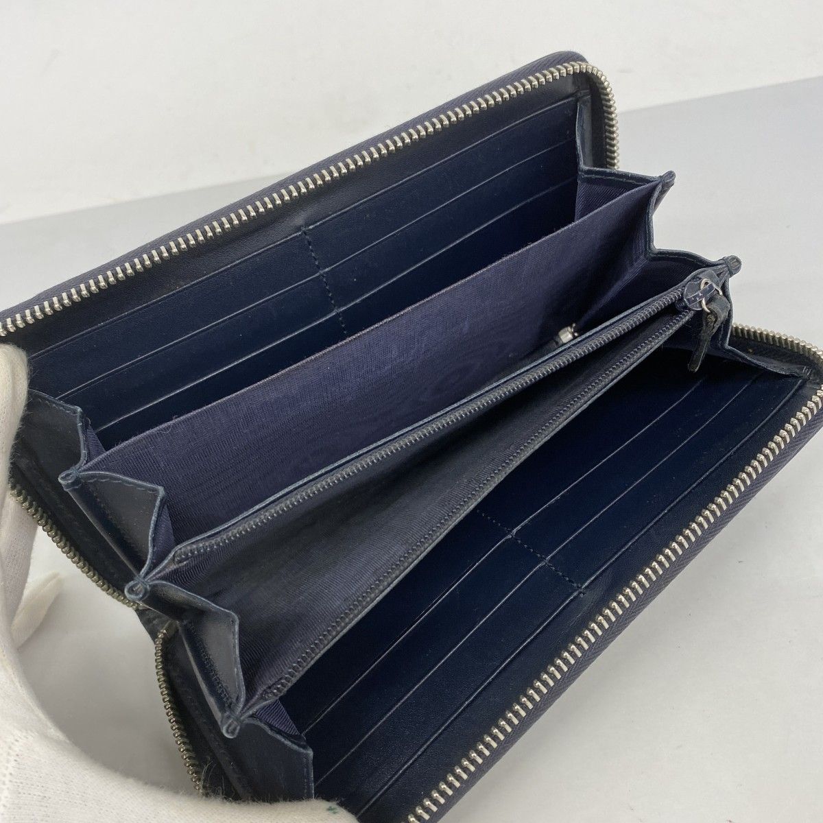 SALE【5pa0975】グッチ 長財布 グッチシマ 473928 レザー ネイビー