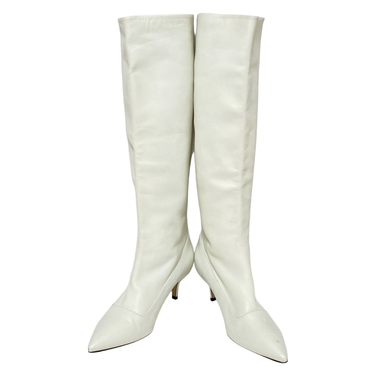 PAUL ANDREW ポールアンドリュー ロングブーツ 36 レディース - アイボリー レザー