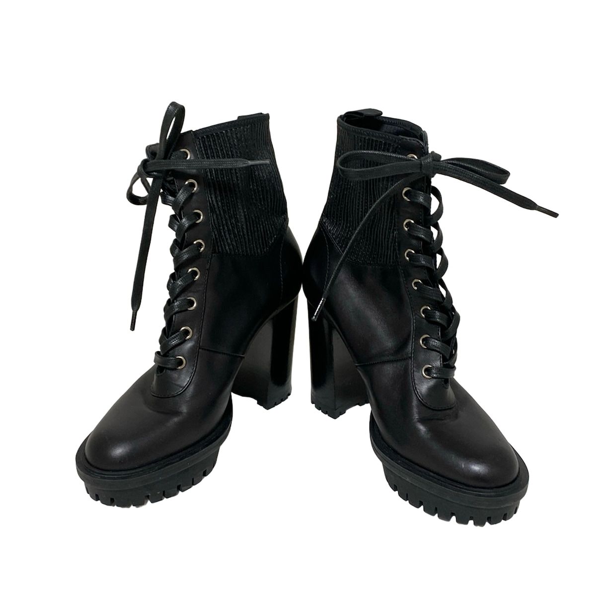 Gianvito Rossi ジャンヴィト ロッシ ショートブーツ 36 レディース - 黒 レースアップ レザー